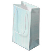 Diamond Ring, Blue Watercolor Flowers Small Gift Bag (Back Angled)
