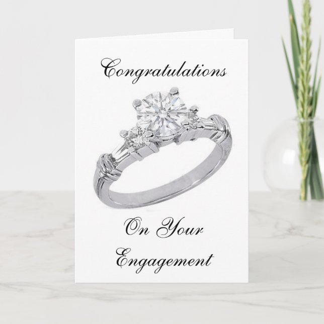 DIAMOND RING ENGAGEMENT CARD (Front)