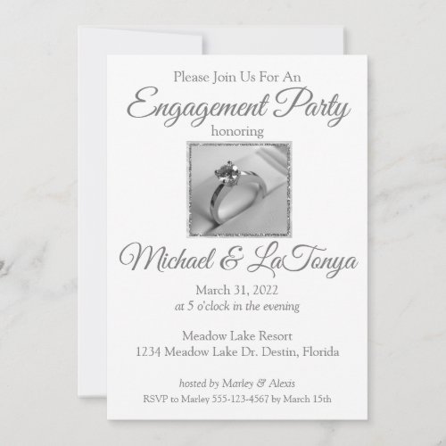 Diamond Ring Engagement Party Invitation