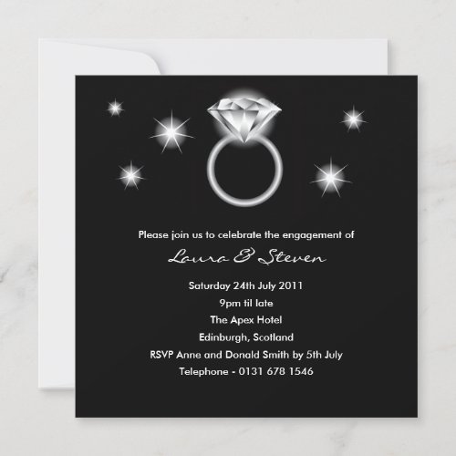Diamond Ring Engagement Party Invitation