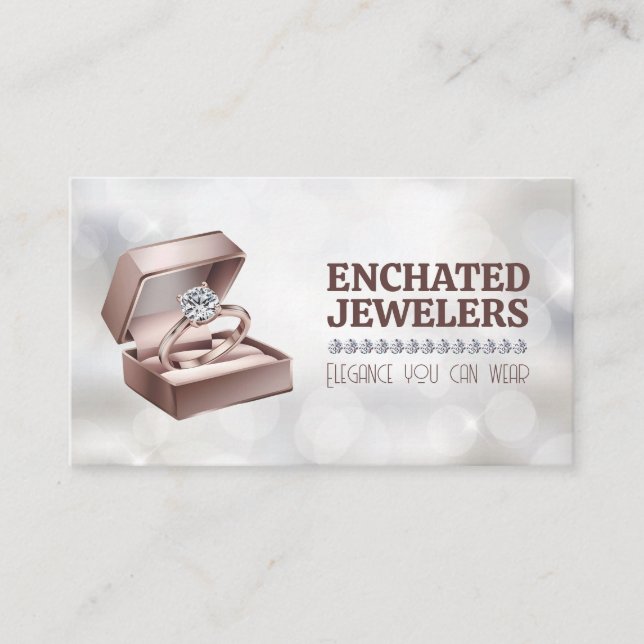 Diamond Ring in Box | Jewelry  Business Card (Front)