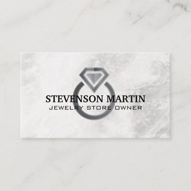 Diamond Ring | Jewelry Store Business Card (Front)