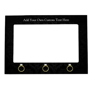 Diamond Ring on Black Magnetic Picture Frame