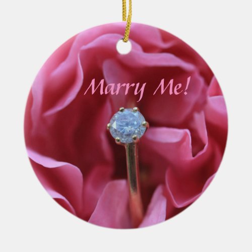 Diamond Ring Proposal Ornament