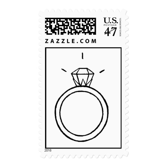 Diamond Ring stamps Zazzle