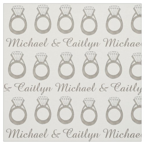 Diamond Ring Wedding Engagement Bride Groom Fabric