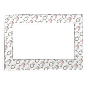 Diamond Ring Wedding Pink Champagne Bride Frame