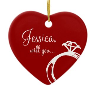 Diamond Ring Will You Marry Me Ornament ornament