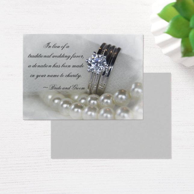 Diamond Rings and Pearls Wedding Charity Favors (Desk)