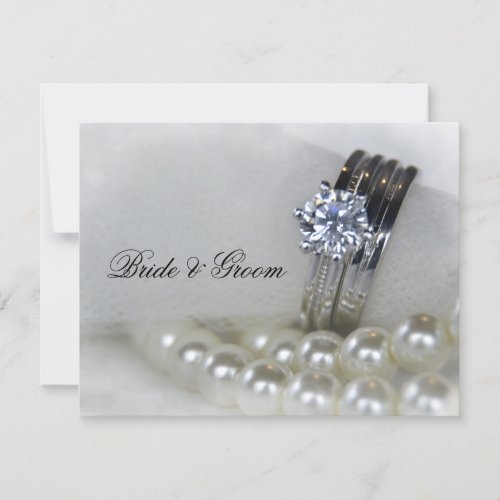 Diamond Rings and White Pearls Wedding