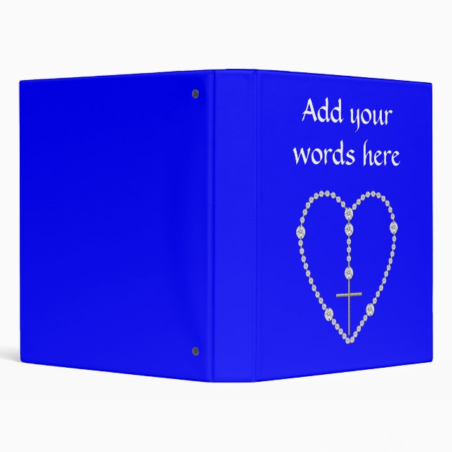 Diamond Rosary - Hail Mary Full of Grace 3 Ring Binder (Background)