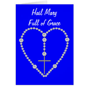 Diamond Rosary - Hail Mary Full of Grace Cards