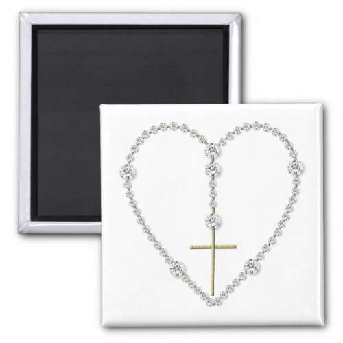 Diamond Rosary _ Hail Mary Full of Grace Magnet