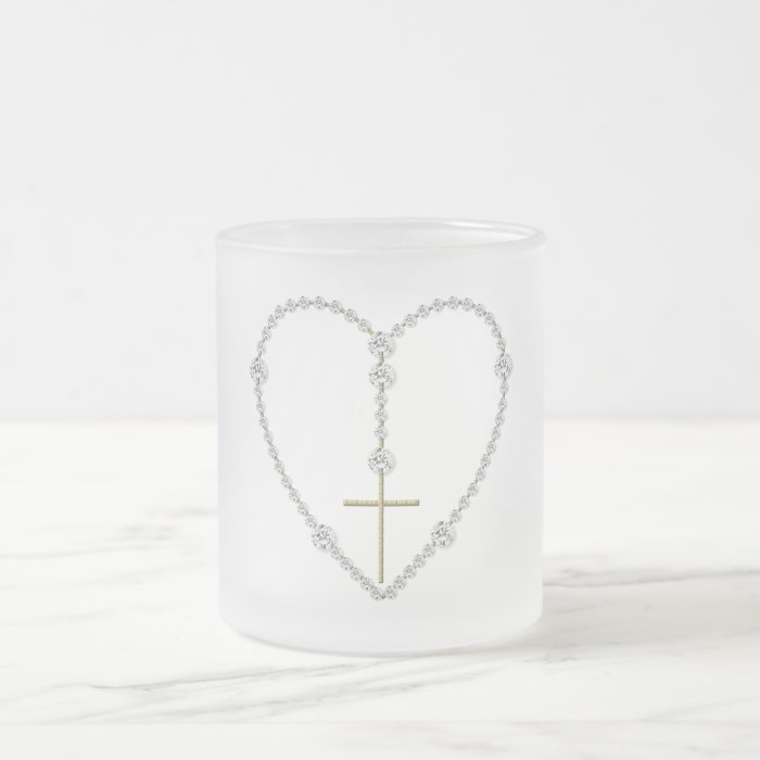 Diamond Rosary   Hail Mary Full of Grace Mugs