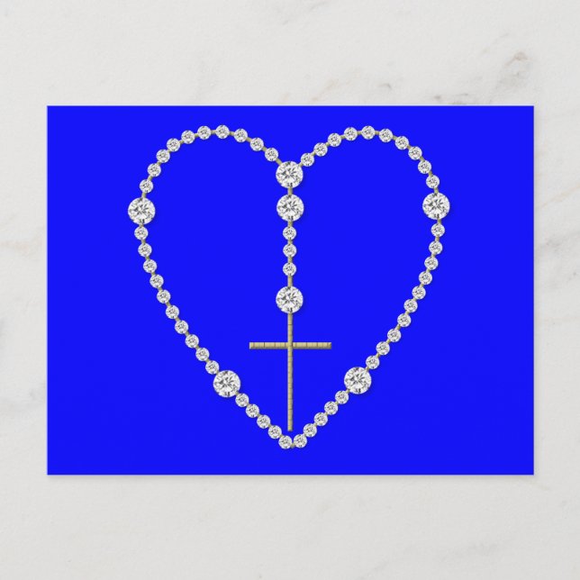 Diamond Rosary - Hail Mary Full of Grace Postcard (Front)
