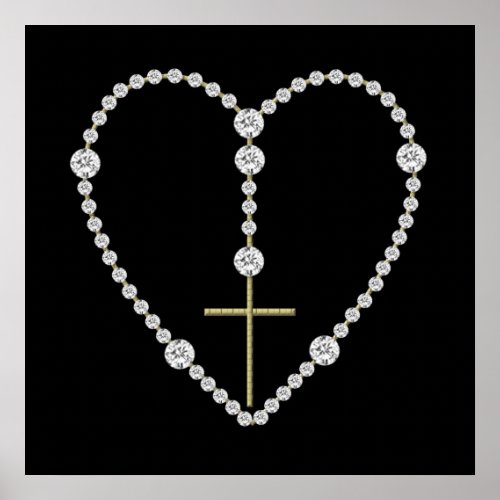 Diamond Rosary _ Hail Mary Full of Grace Poster