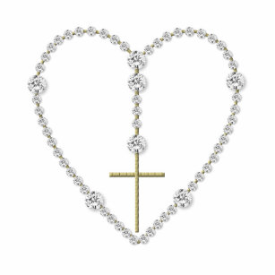 Diamond Rosary - Hail Mary Full of Grace Statuette