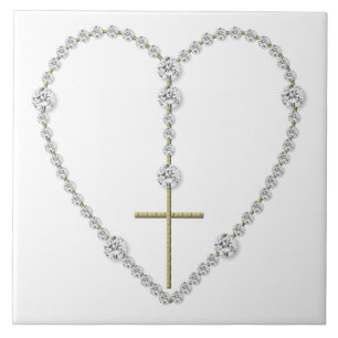 Diamond Rosary - Hail Mary Full of Grace Tile