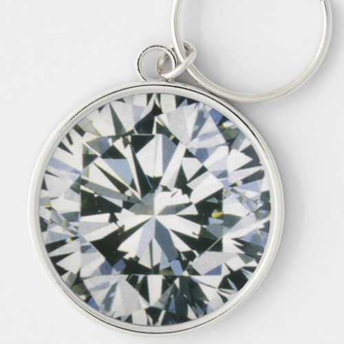 Diamond Round Brilliant Keychain