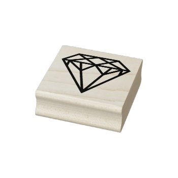 Diamond Rubber Stamp by byDania at Zazzle