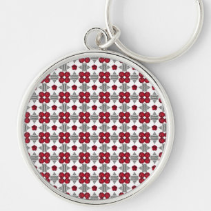Diamond Ruby Gemstone Art, Red Keychain