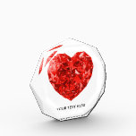 Diamond Ruby Gemstone Personalized Love Acrylic Award<br><div class="desc">Diamond Ruby Gemstone Personalized Love Acrylic Award</div>