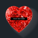 Diamond Ruby Heart Personalized Paperweight<br><div class="desc">Diamond Ruby Heart Personalized Paperweight</div>