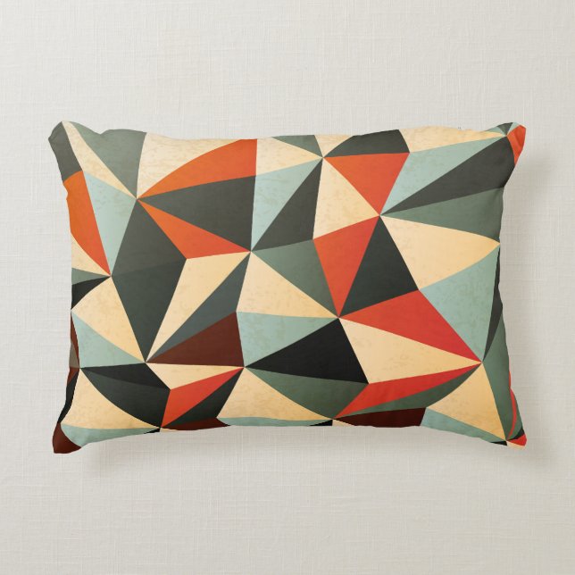 Diamond Shape: Abstract Vintage Design Accent Pillow (Front)