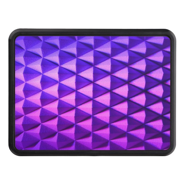 diamond shape decoration mauve purple light geomet hitch cover (Front)