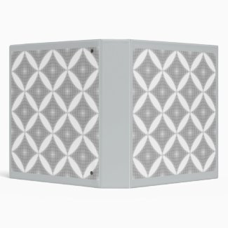 DIAMOND SHAPED ABSTRACT PATTERN 3 RING BINDER
