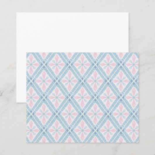 diamond shaped blue pattern (Front/Back)