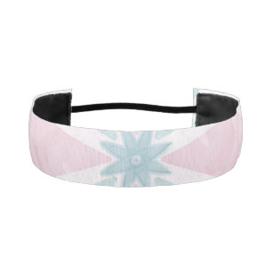 diamond shaped blue pattern athletic headband