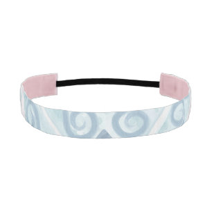 diamond shaped blue pattern athletic headband
