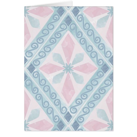 diamond shaped blue pattern cards (Front)
