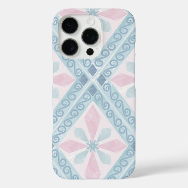 diamond shaped blue pattern Case-Mate iPhone case (Back)