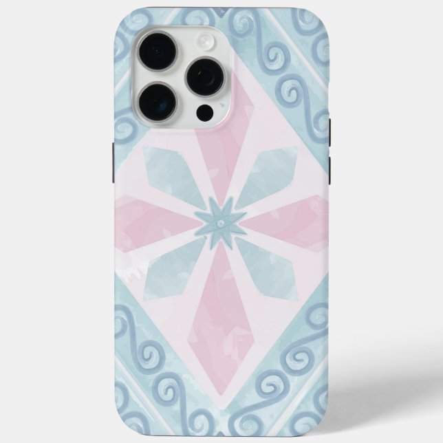 diamond shaped blue pattern Case-Mate iPhone case (Back)