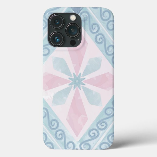 diamond shaped blue pattern Case-Mate iPhone case (Back)