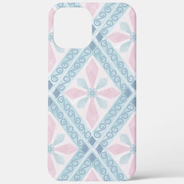 diamond shaped blue pattern Case-Mate iPhone case (Back)