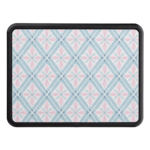 diamond shaped blue pattern hitch cover
