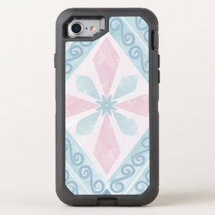 diamond shaped blue pattern OtterBox defender iPhone SE/8/7 case