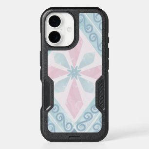 diamond shaped blue pattern iPhone 16 case