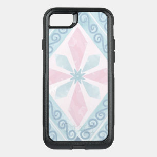 diamond shaped blue pattern OtterBox commuter iPhone SE/8/7 case