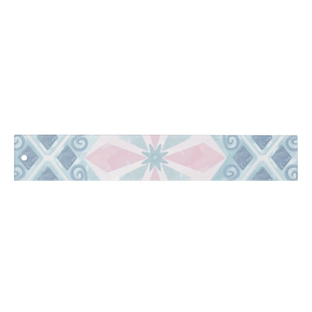 diamond shaped blue pattern ruler (Front)
