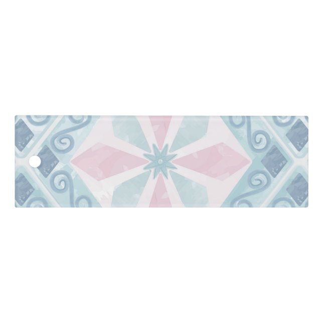 diamond shaped blue pattern ruler (Front)