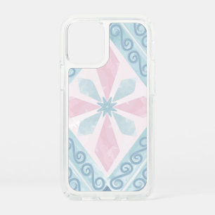 diamond shaped blue pattern speck iPhone 12 mini case