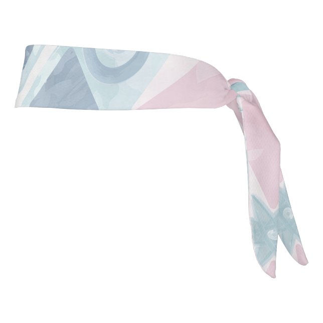 diamond shaped blue pattern tie headband (Rotate 90)