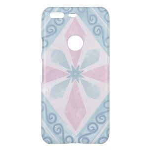 diamond shaped blue pattern uncommon google pixel case