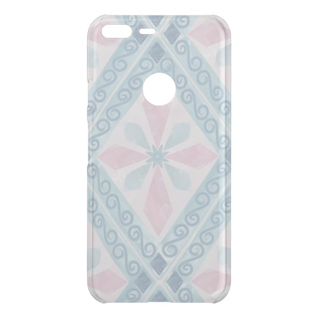 diamond shaped blue pattern uncommon google pixel XL case (Back)