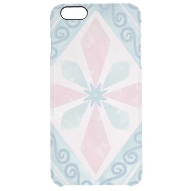 diamond shaped blue pattern uncommon iPhone case (Back)