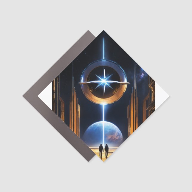 Diamond-Shaped Car Magnet (Front)